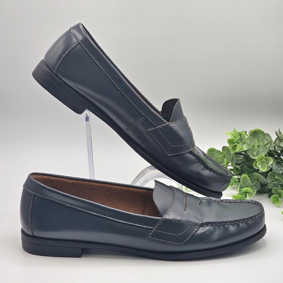 Eastland Loafer Leather Comfort Slip On Dress Shoes Womens 10N Classic II Gray - Picture 3 of 9